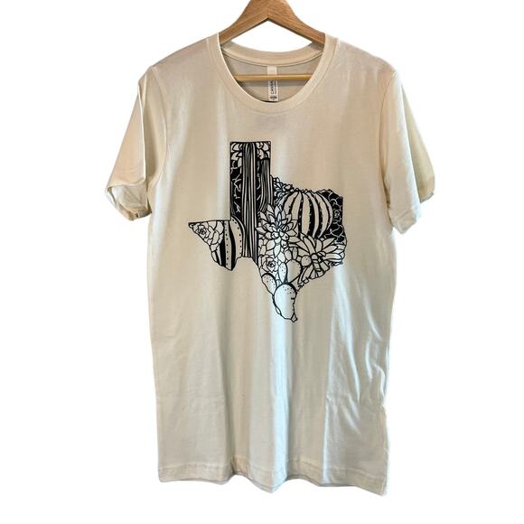 Texas Cactus Shirt on Natural Color Tee Size Small, Unisex NEW‎ - Picture 2 of 5